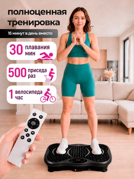 Vibro platforma kilo yo'qotish uchun, elekton fitness massajchi, 150 kg gacha