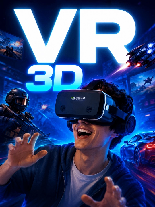 VR SHINECON SC-G15E — 3D VR-очки со встроенными HD стереонаушниками