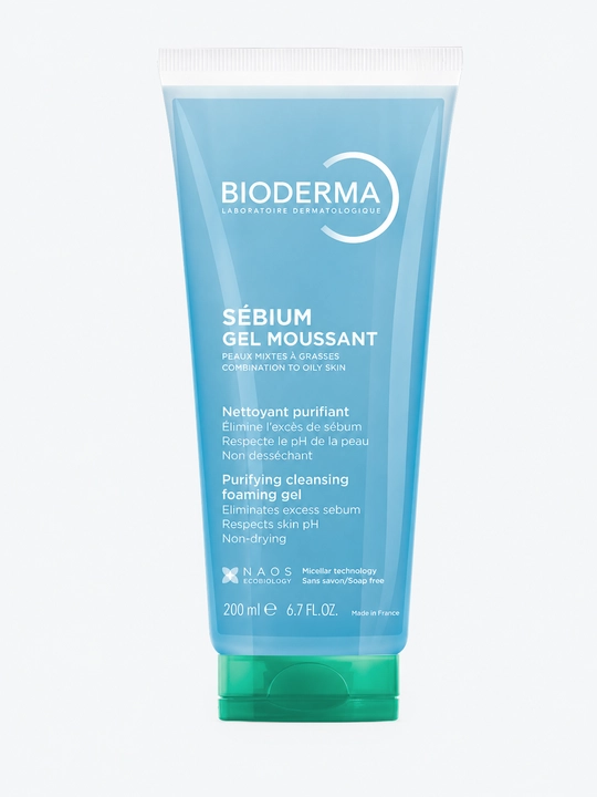 Гель-мусс Bioderma Sebium Moussant, очищающий, 200 мл - 