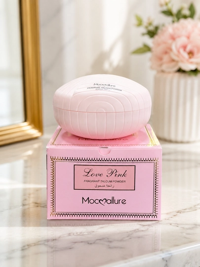 Парфюмированный тальк для тела Mocallure Love Pink, в банке, розовый - 