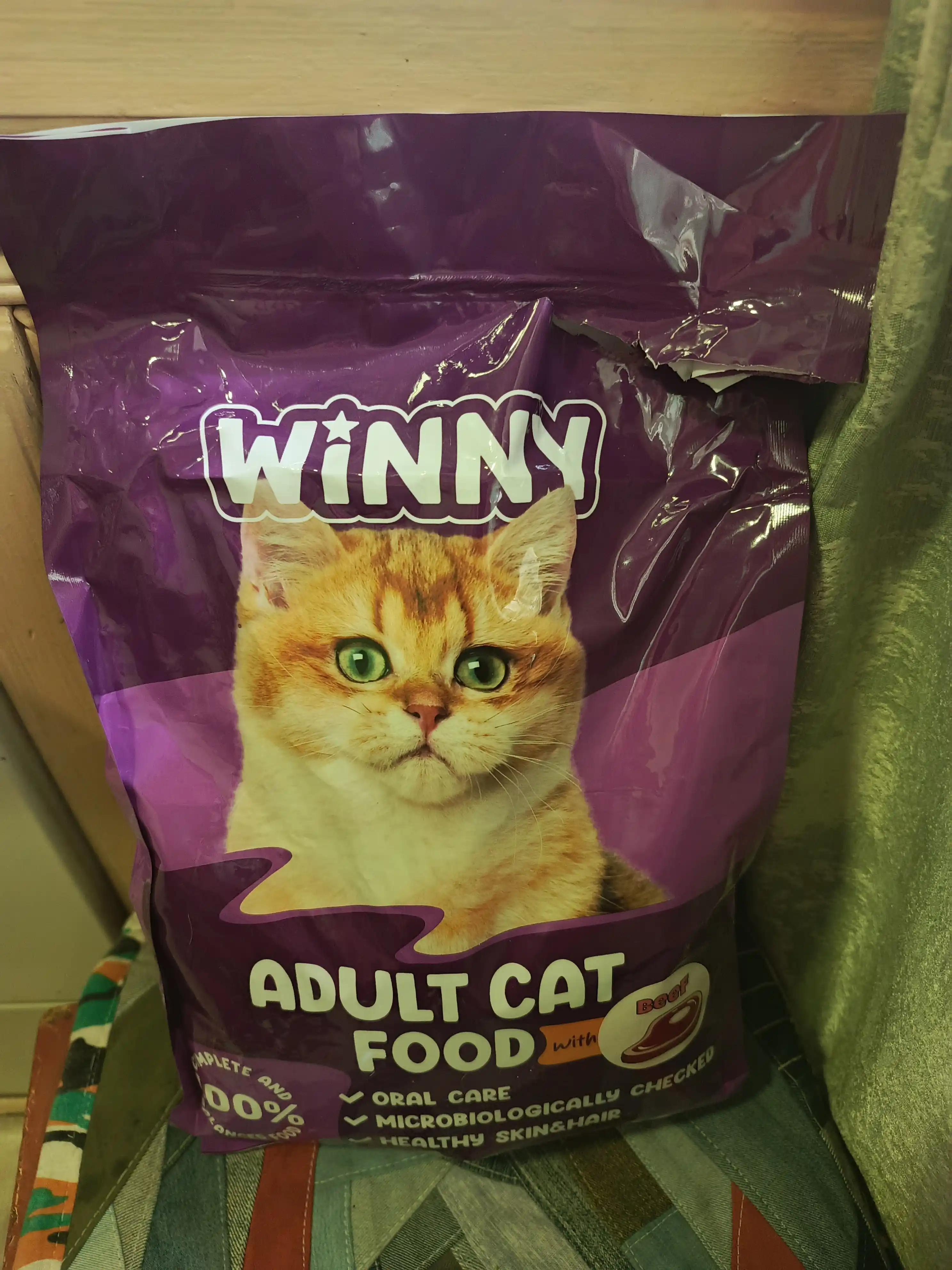 Mol go'shti qo'shilgan Winny quruq mushuk yemi, 2 kg, 10 kg