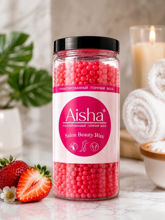Гранулированный горячий воск Aisha Salon Beauty Wax, клубничный аромат