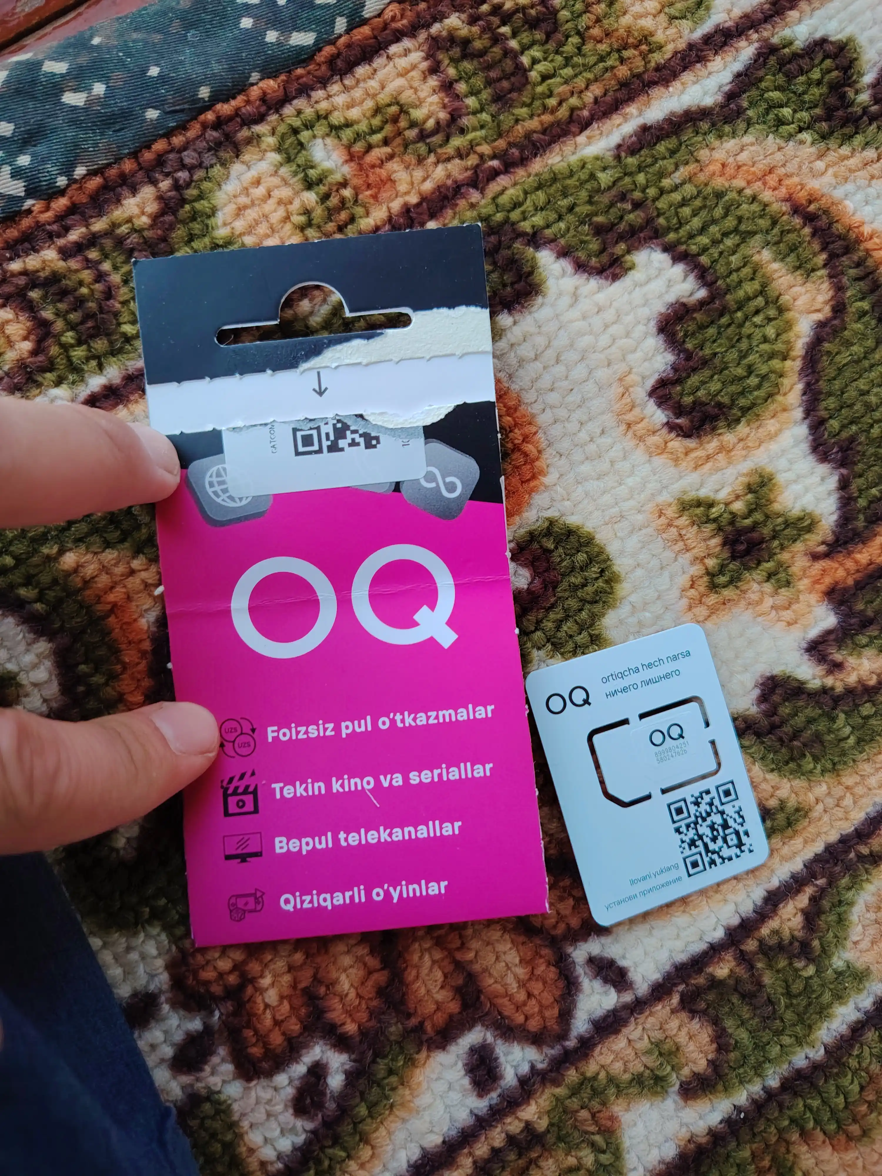 SIM-карты OQ для всех типов мобильных телефонов, 100 ГБ бонус + 15000 бонус