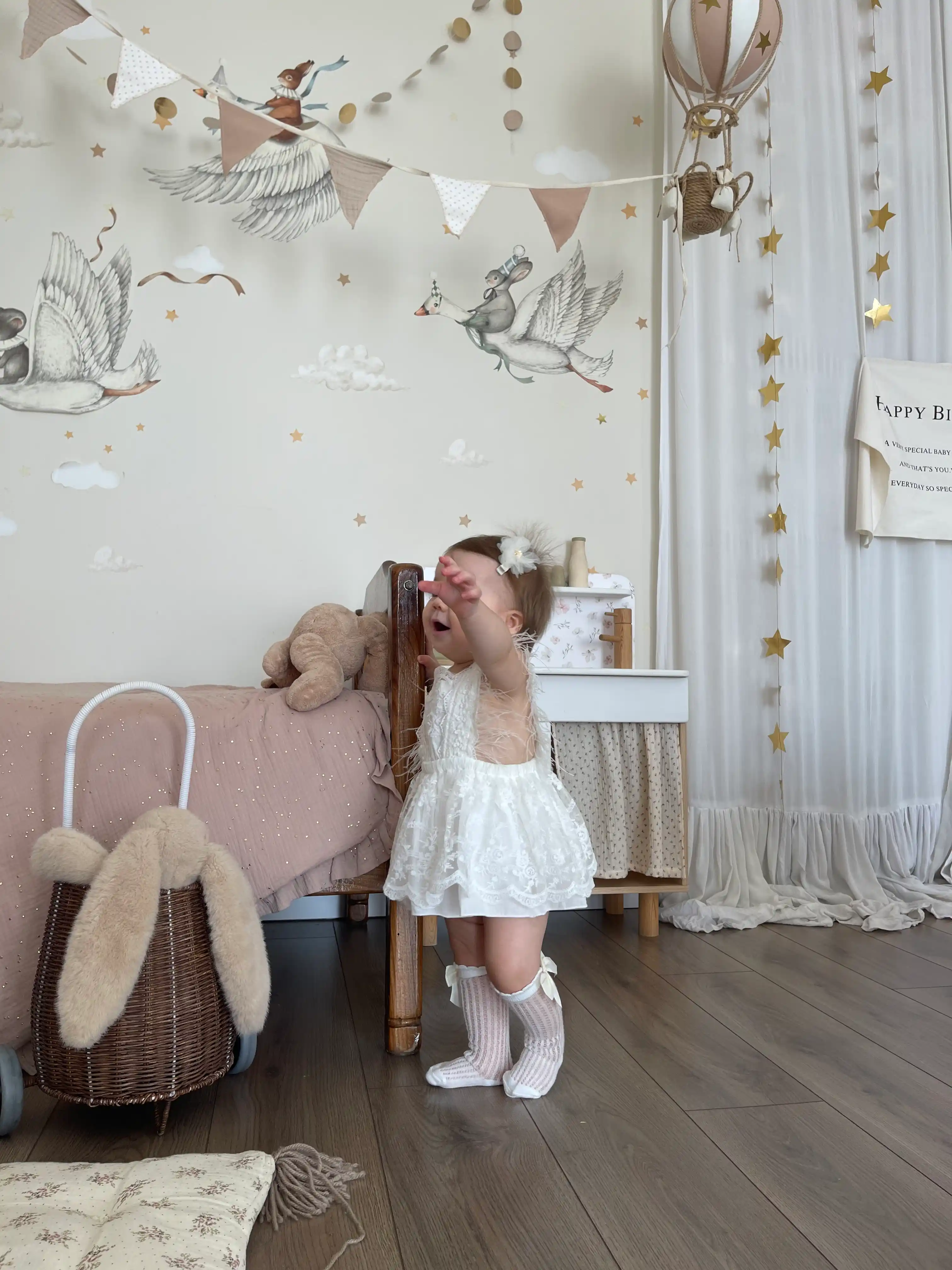 Ажурные гольфики с бантом для девочек, летние