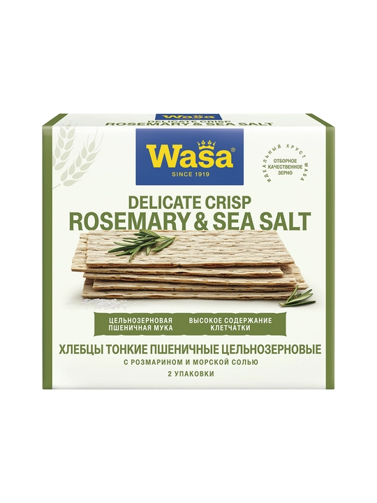 WASA bug‘doyli rozmarin va dengiz tuzi bilan nonchalari, 190 g - 