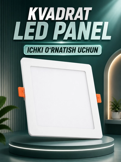 LED panel 24W, shiftga o‘rnatiladigan dumaloq ichki yoritish chirog‘i - 