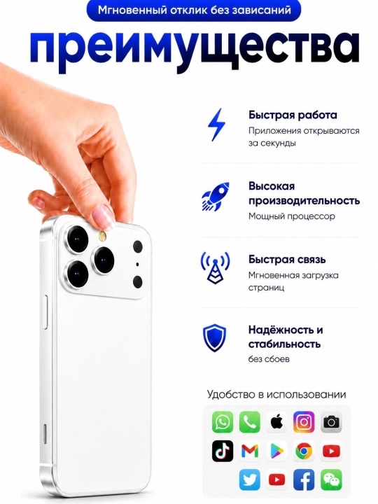 Мини сенсорный телефон, смартфон мини, Android 12, с памятью 2/16 Гб диагональ 4.5