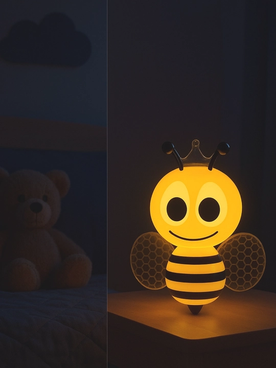 Ночник, в виде пчёлки, LED, RGB, BEE, яркий и безопасный светильник для детской комнаты