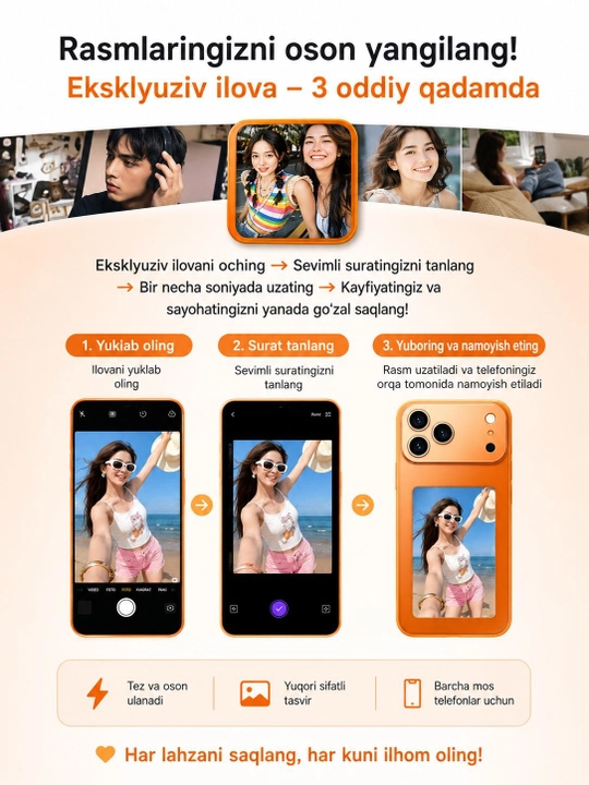 E-Ink NFC чехол с электронным экраном, сменным изображением для iPhone 13–17 Pro Max