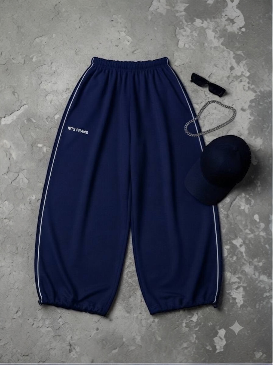 Женские широкие спортивные брюки Baggy Oversize, трикотаж двухнитка, размер 44–50 - 