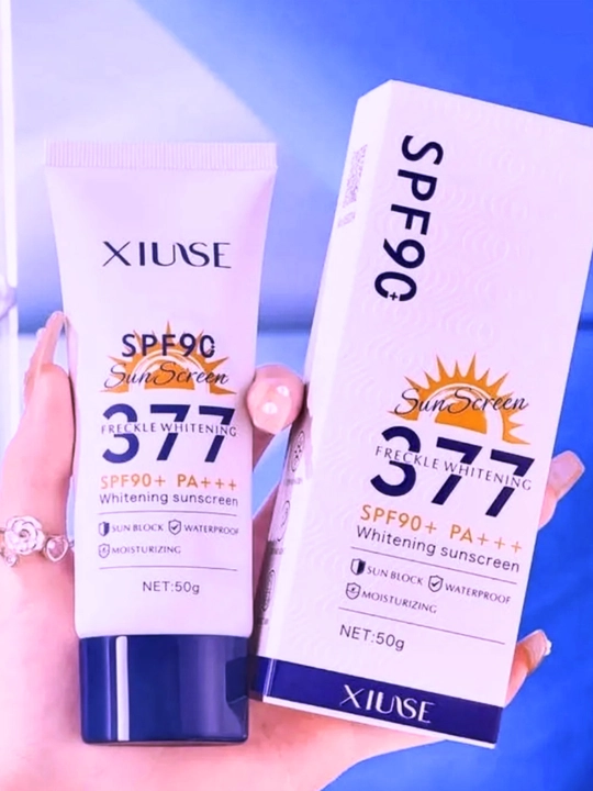 Xiuse Su Screen 377: солнцезащитный крем SPF90+ PA+++ с эффектом осветления и увлажнения