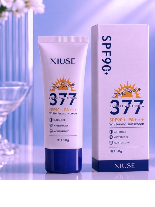 Xiuse Su Screen 377: солнцезащитный крем SPF90+ PA+++ с эффектом осветления и увлажнения