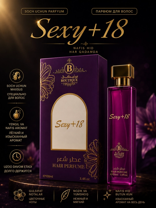 Soch uchun atir Boutique — nafis va yoqimli hid, ayollar va erkaklar uchun, 10-200 ml - 