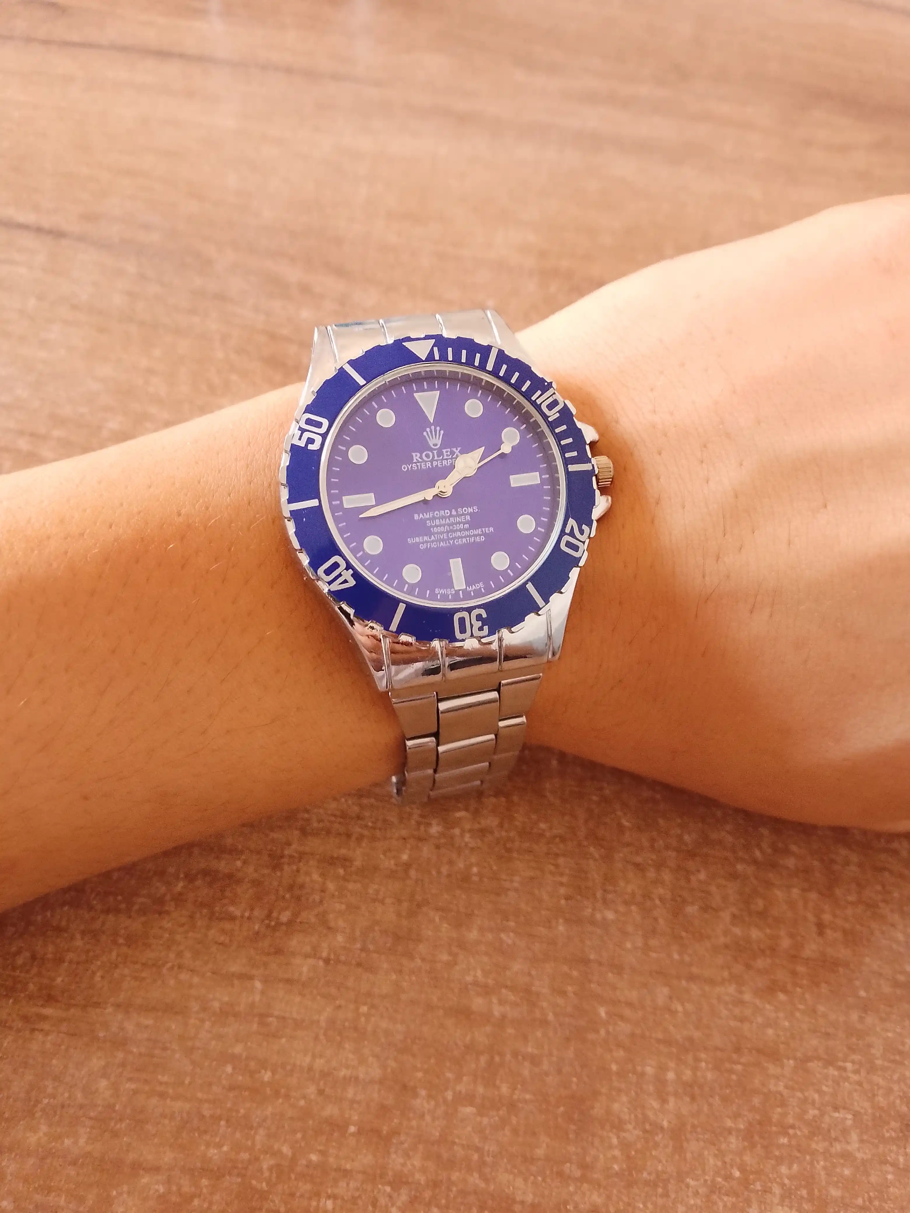 Rolex erkaklar qo‘l soati metall, yashil qora ko‘k rang, sovg‘a qutisi bilan