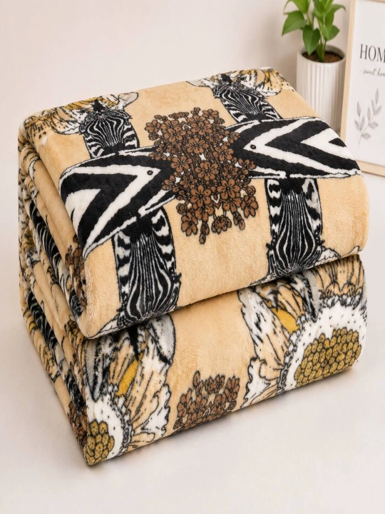 Gulli Naqshli Pled, 200×220 sm, bir qatlamli, yumshoq va shinam