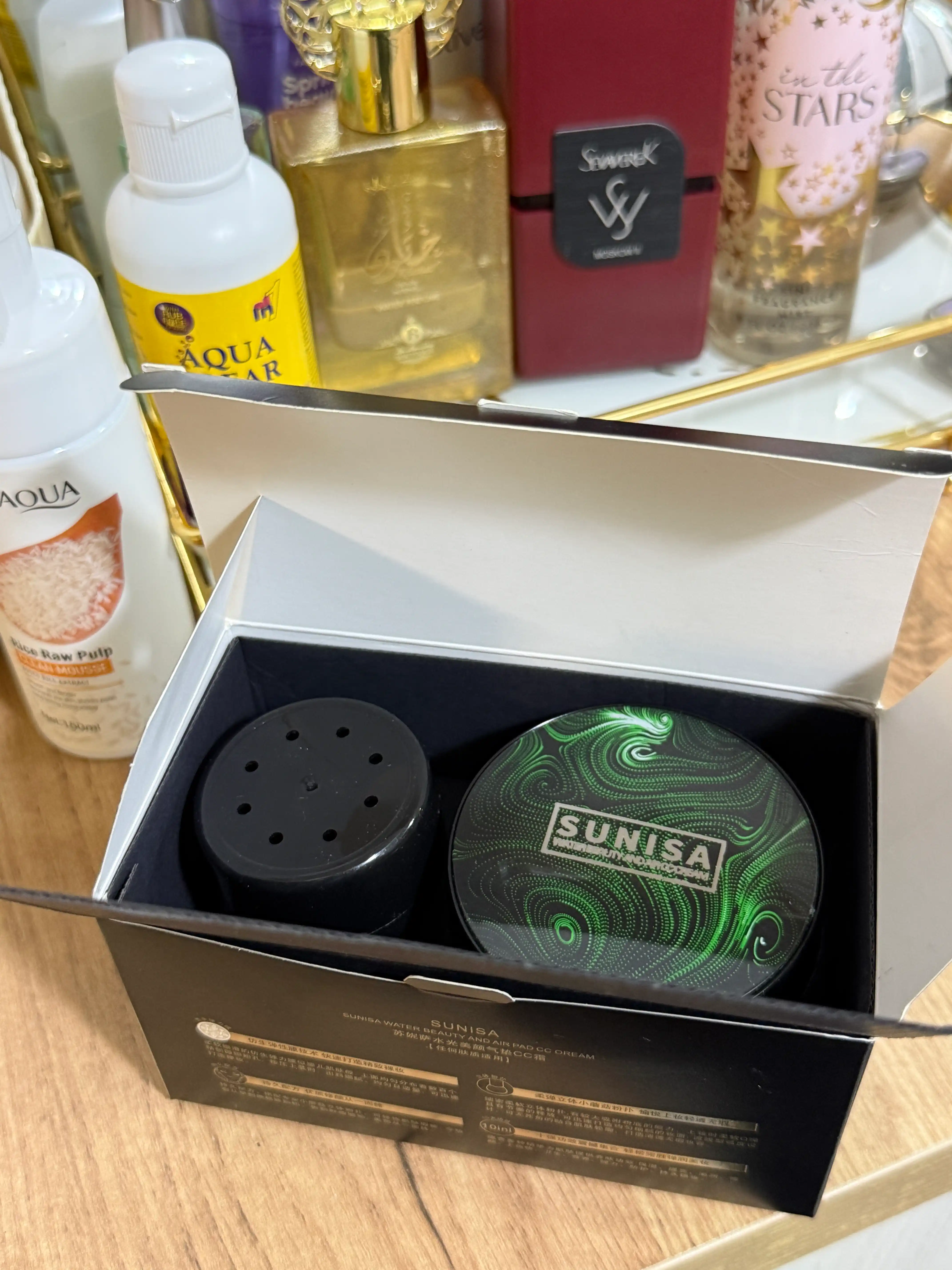Тональный крем для лица "Sunisa", кушон водостойкий, натуральный СС-крем, 20 г