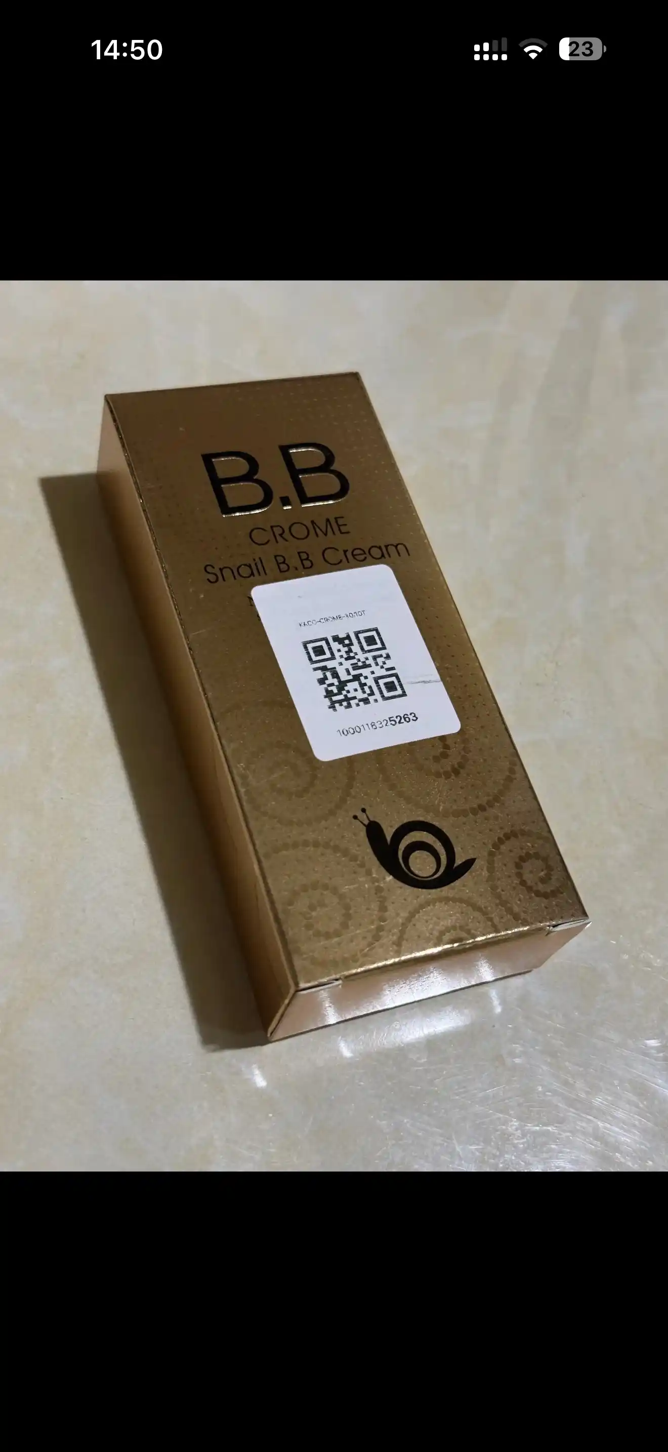 CROME SNAIL BB krem SPF50, с муцином улитки, отбеливающий тональный крем