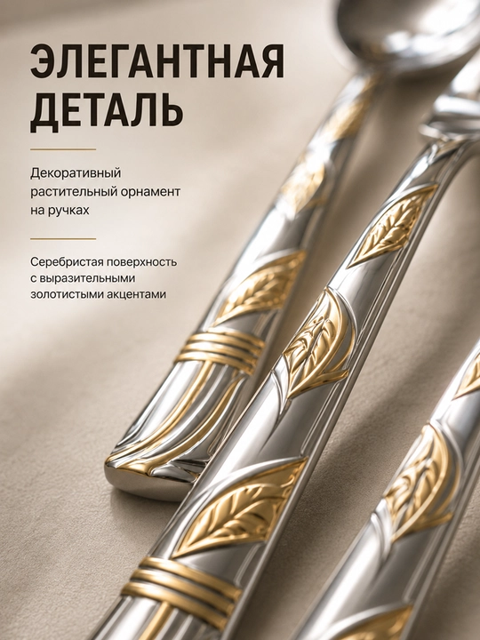 Набор столовых приборов, 18 предметов на 6 персон