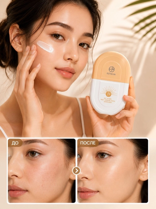 SPF krem, oqartiruvchi, namlantiruvchi, quyoshdan himoyalovchi yuz krem, SPF 50,70