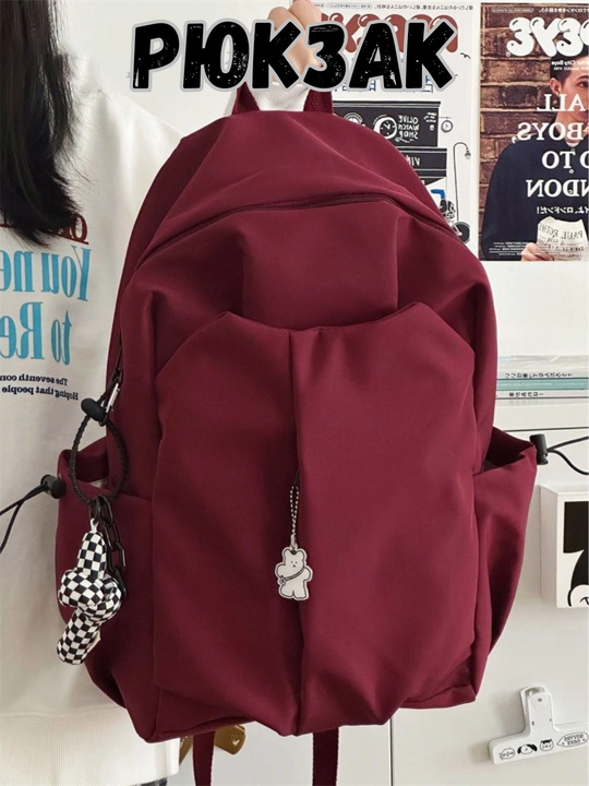 Erkaklar va ayollar uchun ryukzaklar, unisex, brelokli universal
