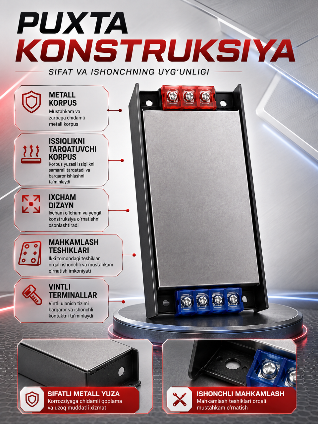 Blok pitaniya, LED yoritish va elektr qurilmalar uchun impulsli quvvat manbai