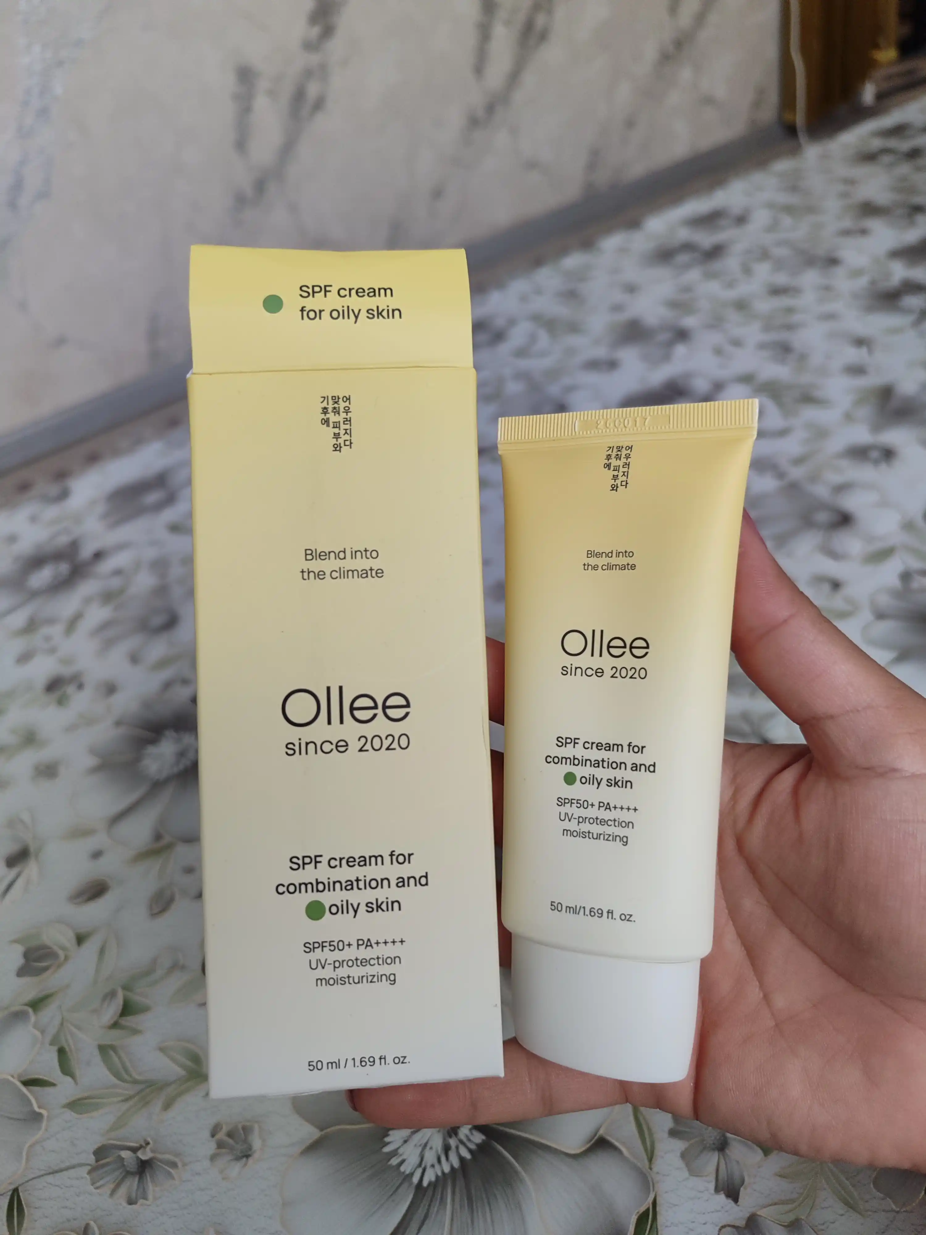 Krem SPF50+ quyoshdan himoya yog‘li, quruq va kombinatsiyalangan teri uchun OLLEE 50 ml