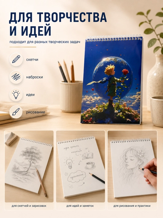 Ijod va rasm chizish uchun sketchbuk