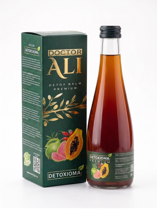 Натуральный детокс бальзам Detoxioma Doctor Ali, сироп для похудения и очищения печени