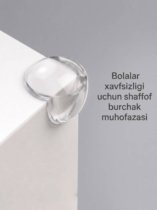 Mebel burchagi uchun shaffof silikon qopqoq bolalar xavfsizligi - 
