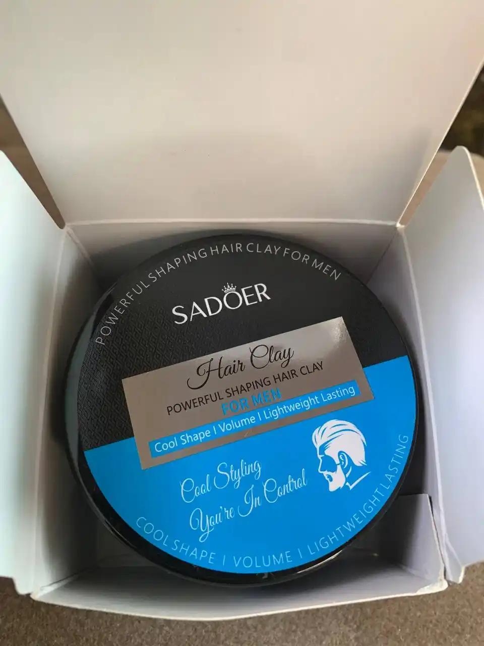 Глина для укладки волос мужская SADOER фиксация и объем матовый эффект стайлинг для волос