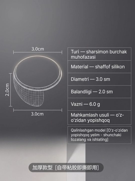 Mebel burchagi uchun shaffof silikon qopqoq bolalar xavfsizligi