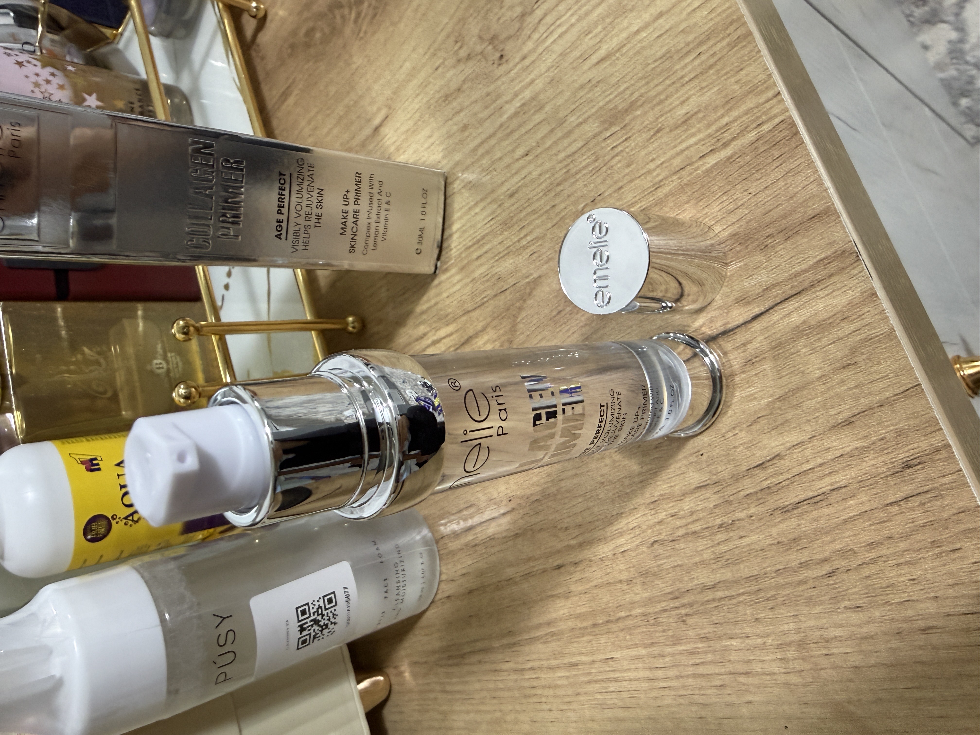 Основа под макияж EMELIE 24K GOLD, база под макияж для лица, праймер, тональная основа
