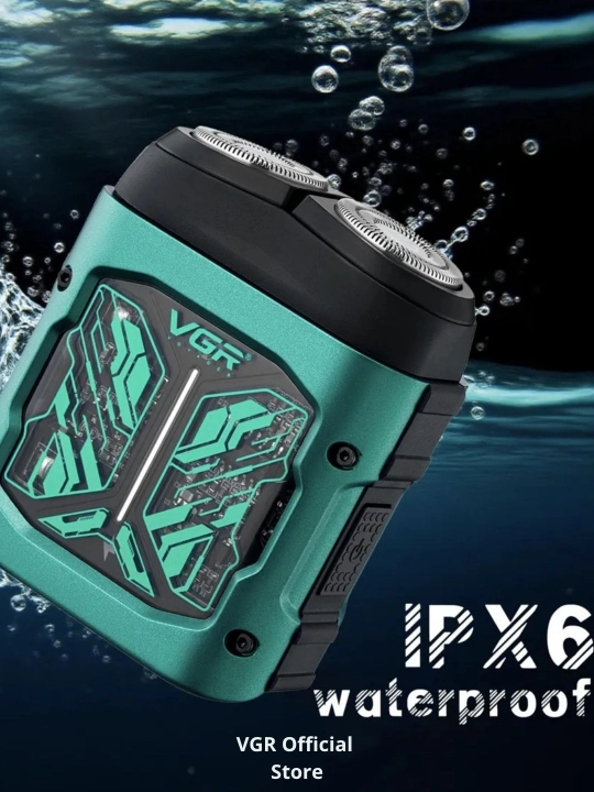 VGR Professional Shaver —  шейвер, 9000 RPM, электробритва титановая сетка, LED дисплей