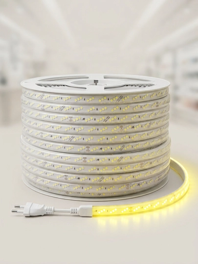4 Metr Гибкая светодиодная LED лента 220V водонепроницаемая для подсветки дома и фасада - 