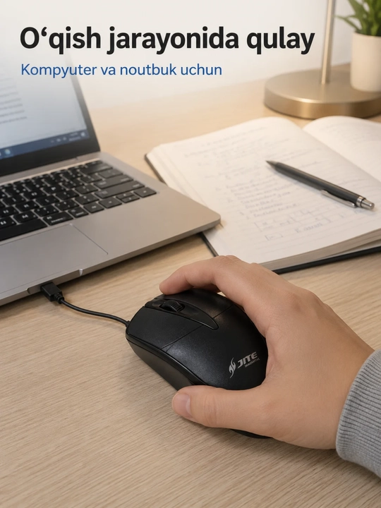 Проводная клавиатура JITE KB-102 и мышь B-01 с USB-подключением