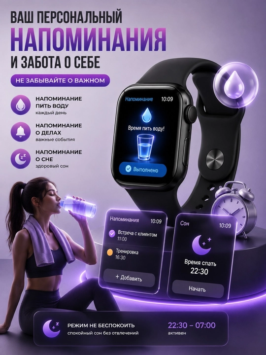 Smart Watch Bluetooth qo‘ng‘iroq, sog‘liq nazorati magnitli zaryad, aqlli soat, smartwatch