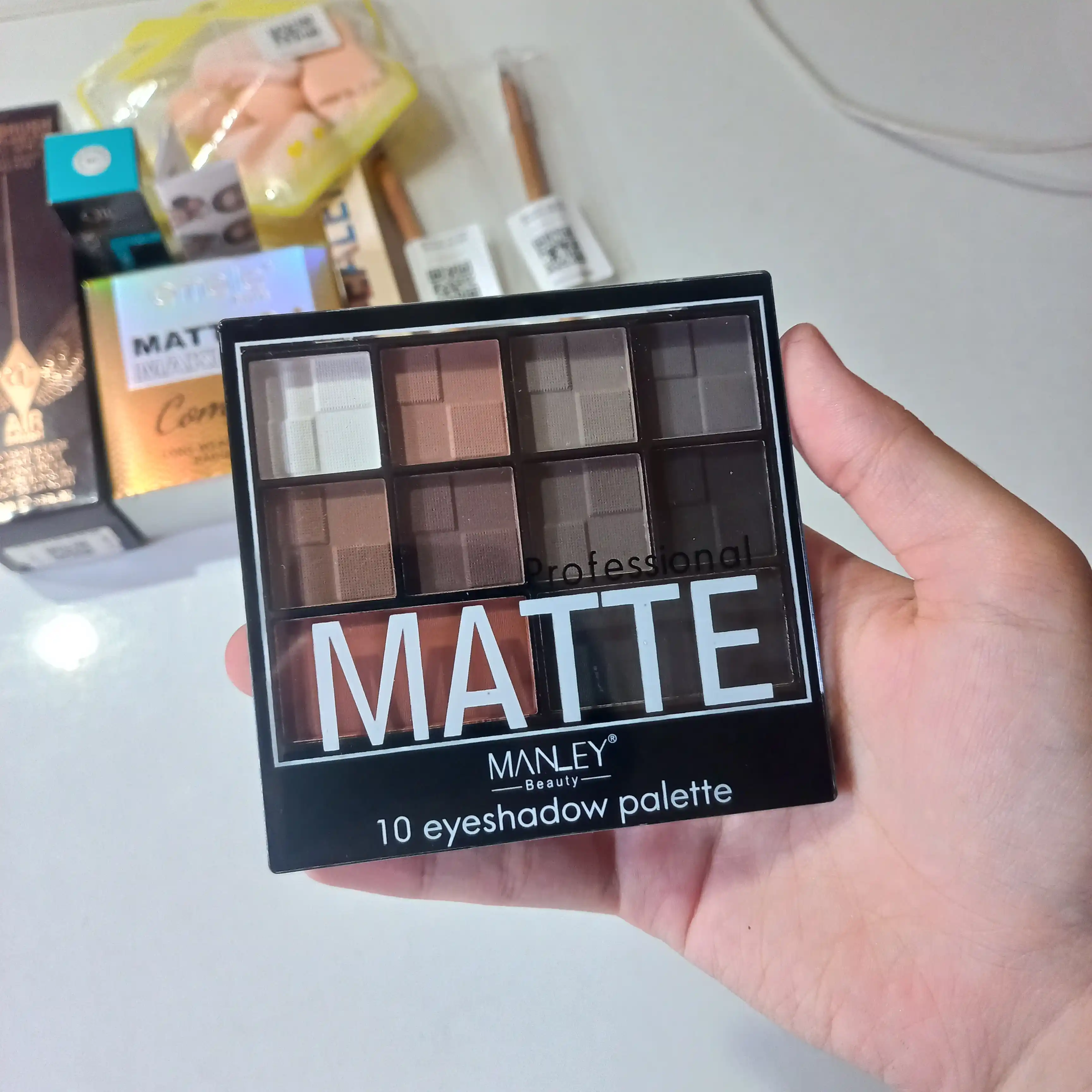 Палитра матовых теней для век, MATTE PROFESSIONAL тени для кожи вокруг глаз, из 10 цветов