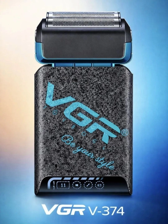 VGR Professional Shaver—professional sheyver, 9000 RPM, titan setka, LED displey