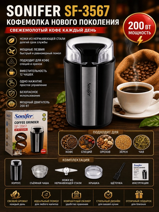Sonifer SF 3567 кофемолка