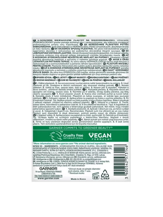 Garnier Husnbuzarlarga qarshi gidrokolloid ko‘rinmas patchlar, 22 dona
