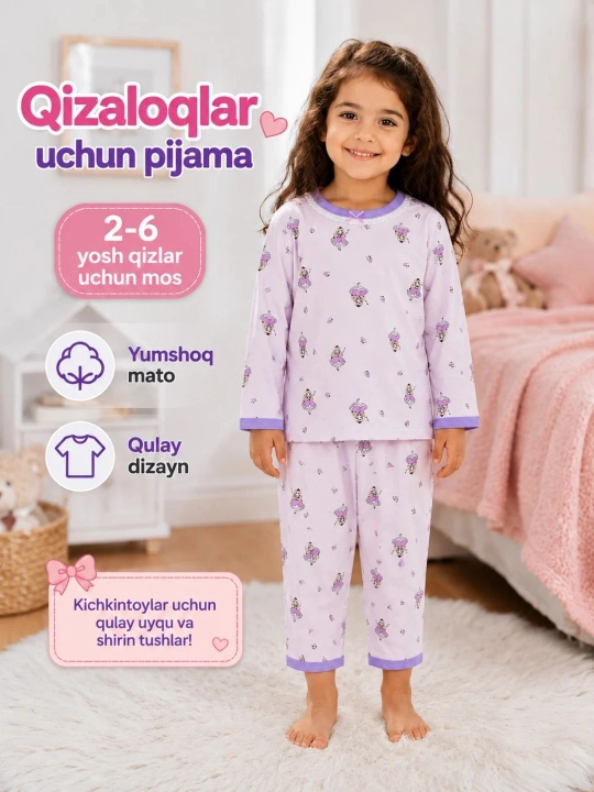 Qizlar uchun pijama, qizaloqlarga pijamalar - 
