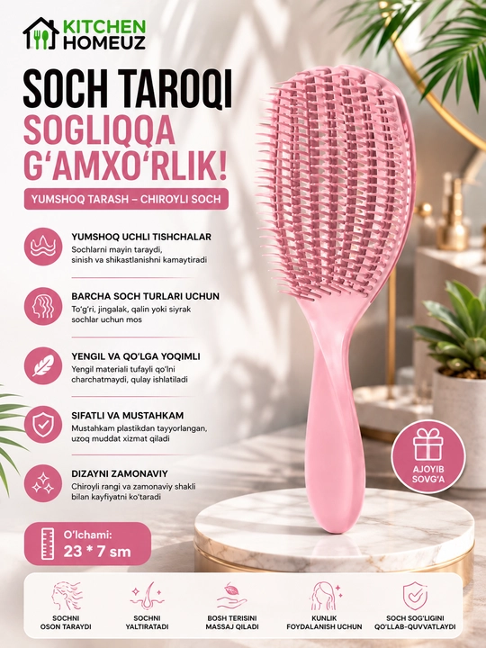 Soch tarog‘i — yumshoq tarash va kundalik parvarish uchun!