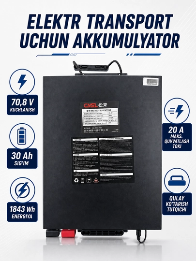 LI-ION akkumulyator LiFePO4 CNSL SL-YW7265, 76.8V 60Ah 4608 Wh - 
