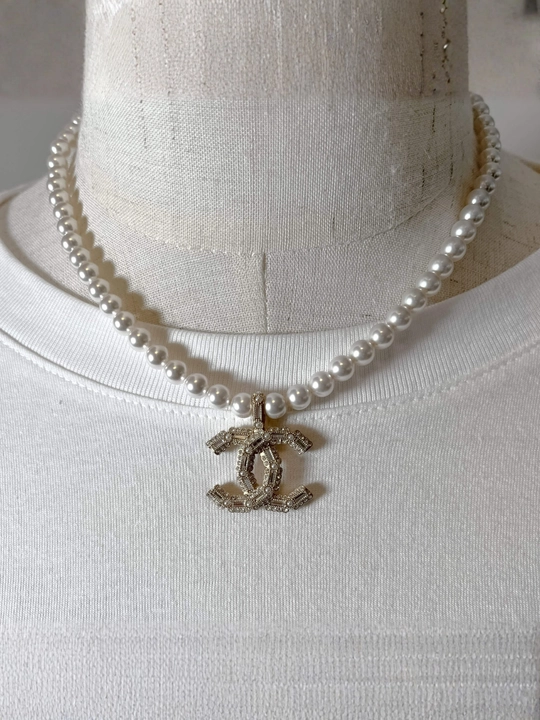 Ayollar uchun brend uslubidagi tilla rang choker, nafis taqinchoq, marjon va zanjir marjon