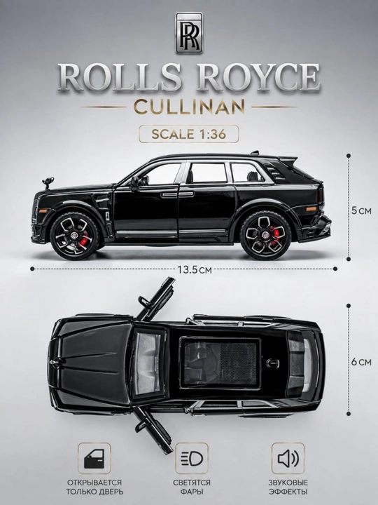 Temirli mashina Rolls Royse, Range Rover, Tayota va Tesla 1:36 masshtab