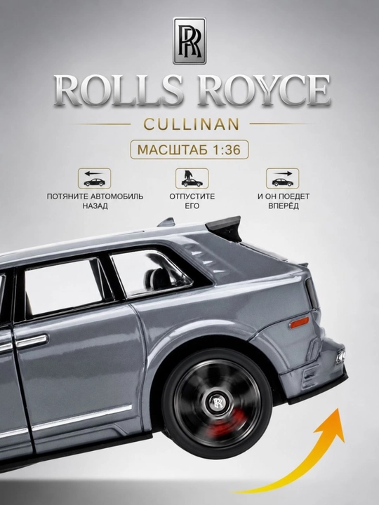 Temirli mashina Rolls Royse, Range Rover, Tayota va Tesla 1:36 masshtab