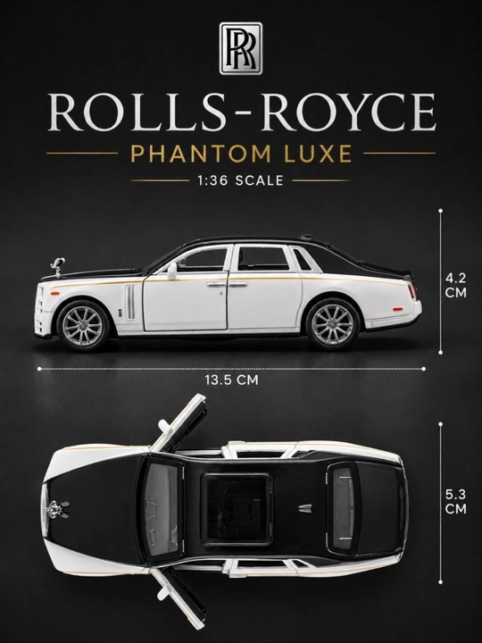 Temirli mashina Rolls Royse, Range Rover, Tayota va Tesla 1:36 masshtab