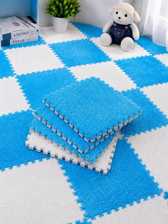 Коврик-пазл мягкий 30x30 см, набор 16 шт - 