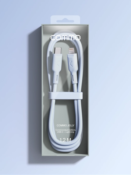 Кабель COMMO Jelly USB Type-C - Lightning MFI, 1,2 м