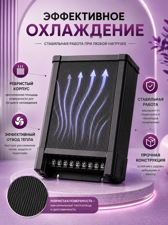 Блок питания для LED ленты, источник питания для светодиодного освещения